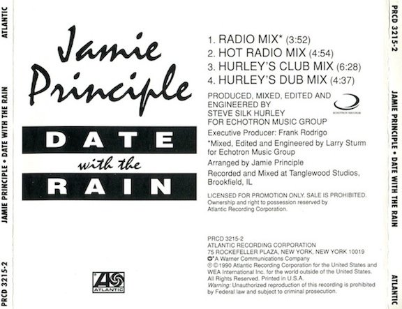 Jamie Principle - Date With The Rain (1990) Vinyl FLAC Download