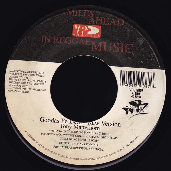 Tony Matterhorn - Goodas Fe Dem (200X) Vinyl FLAC Download
