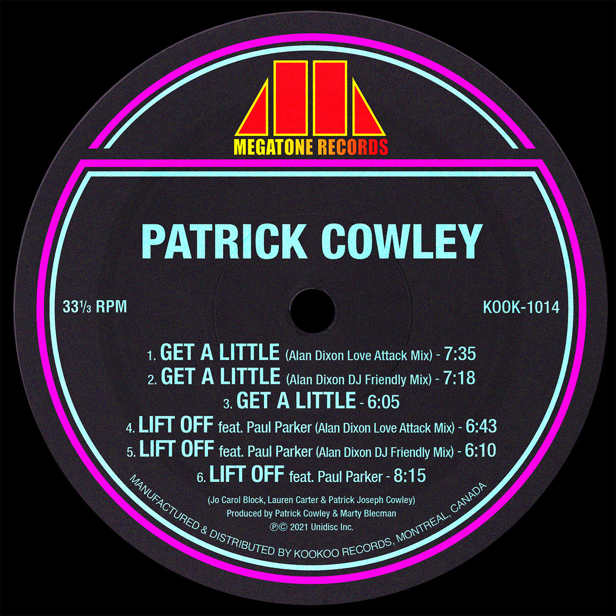 Patrick Cowley (feat. Paul Parker) - Lift Off (Alan Dixon Remixes) (2022) Vinyl FLAC Download