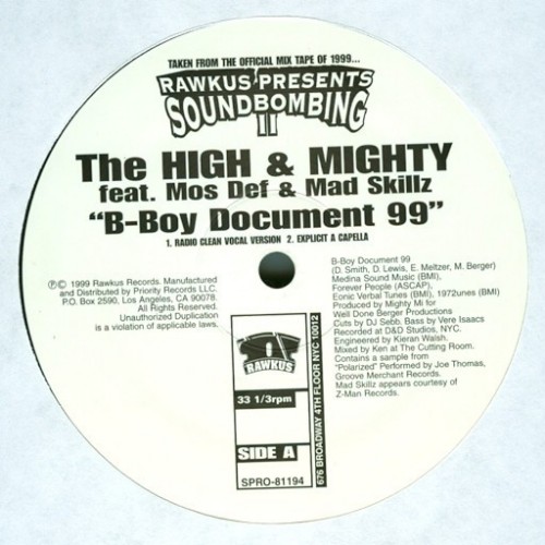 The High And The Mighty-B-Boy Document-VLS-FLAC-1998-THEVOiD