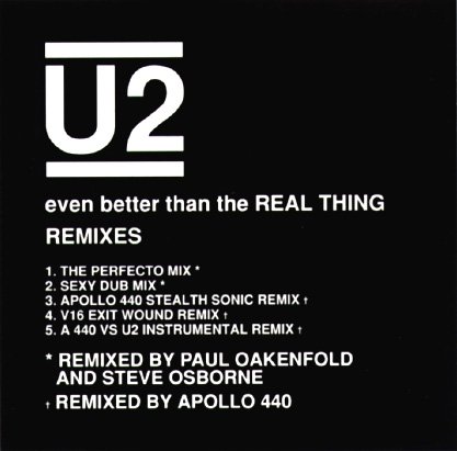 U2 – Even Better Than the Real Thing Remixes (1992)
