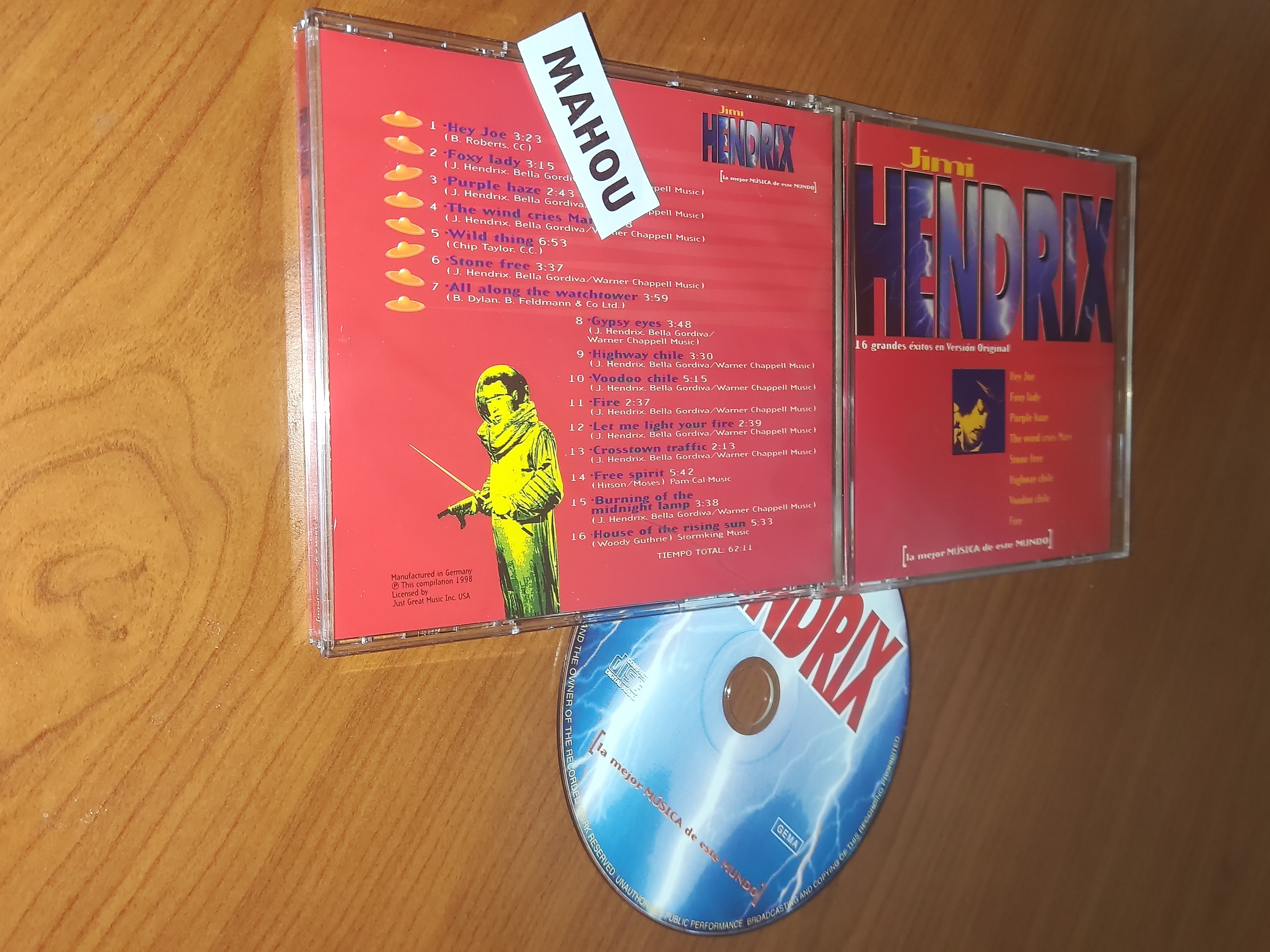 Jimi Hendrix-16 Grandes Exitos En Version Original-CD-FLAC-1998-MAHOU Download