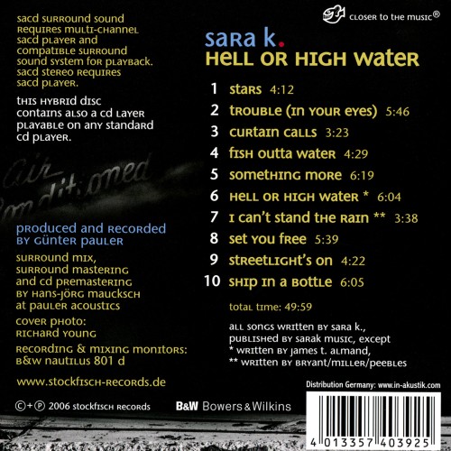 Sara K.–Hell Or High Water-24BIT-44k-WEB-FLAC-2006-ORDER